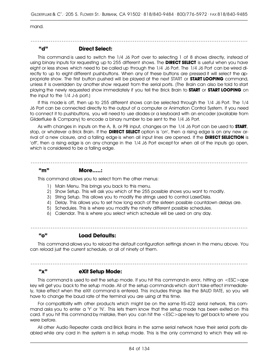 Gilderfluke&Co old Smart Brick Manual User Manual | Page 94 / 144