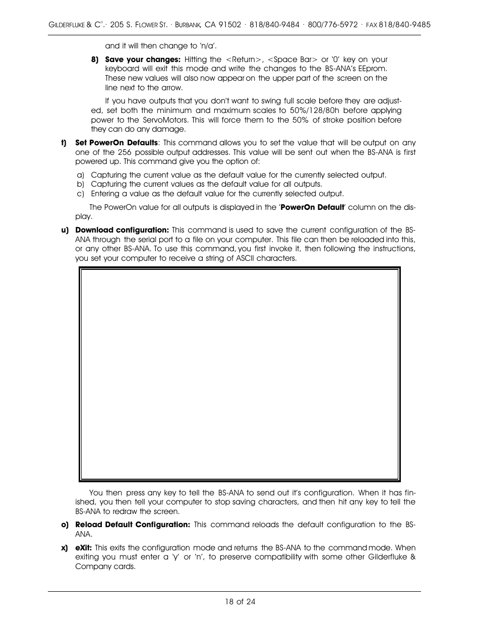 Gilderfluke&Co Analog Output Smart Brick (ver 2.nn w/Eprom memory) User Manual | Page 22 / 28
