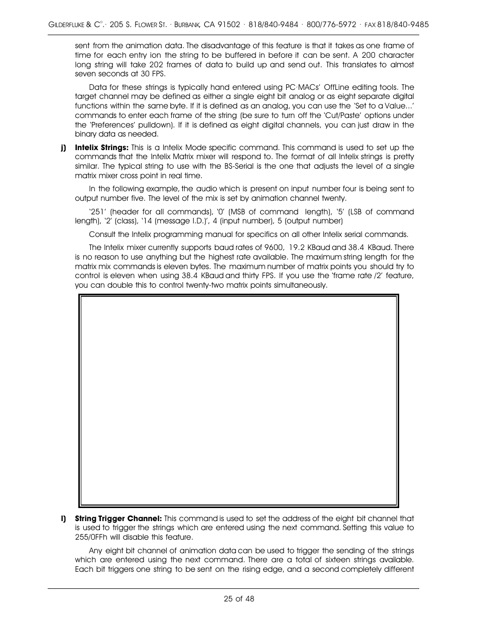 Gilderfluke&Co DMX-512, Serial, and MIDI Output Smart Bricks User Manual | Page 25 / 48