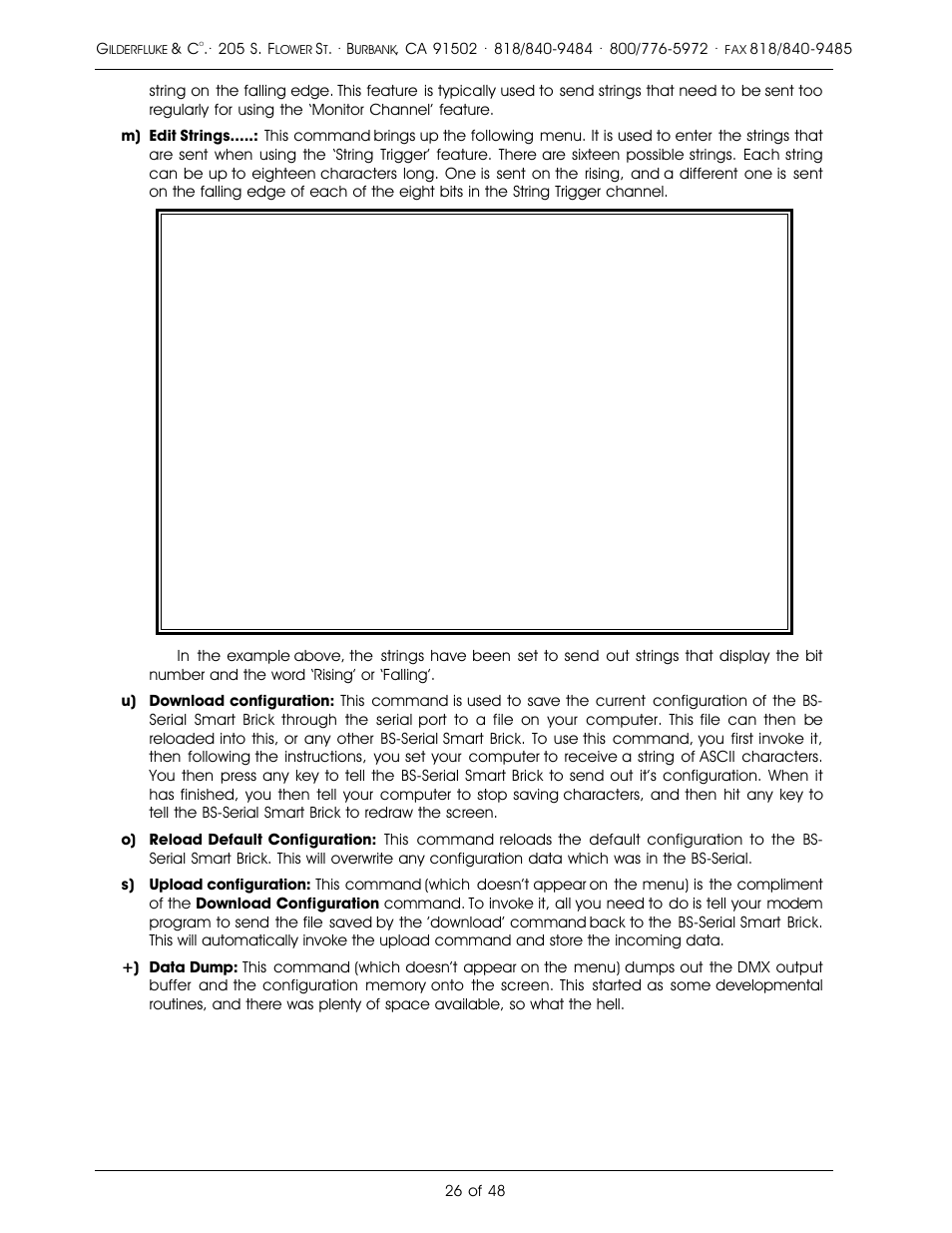 Gilderfluke&Co DMX-512, Serial, and MIDI Output Smart Bricks User Manual | Page 26 / 48