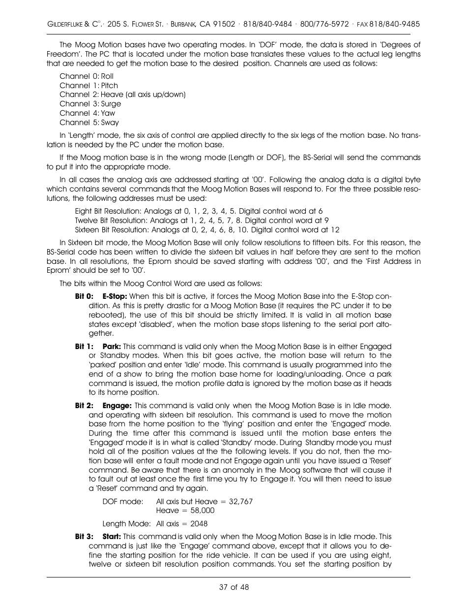 Gilderfluke&Co DMX-512, Serial, and MIDI Output Smart Bricks User Manual | Page 37 / 48