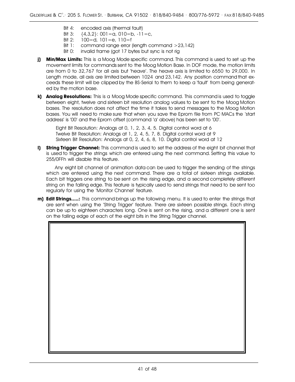 Gilderfluke&Co DMX-512, Serial, and MIDI Output Smart Bricks User Manual | Page 41 / 48
