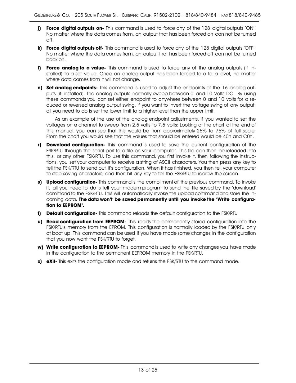Gilderfluke&Co Frequency Shift Keyed/Remote Terminal Unit User Manual | Page 17 / 29