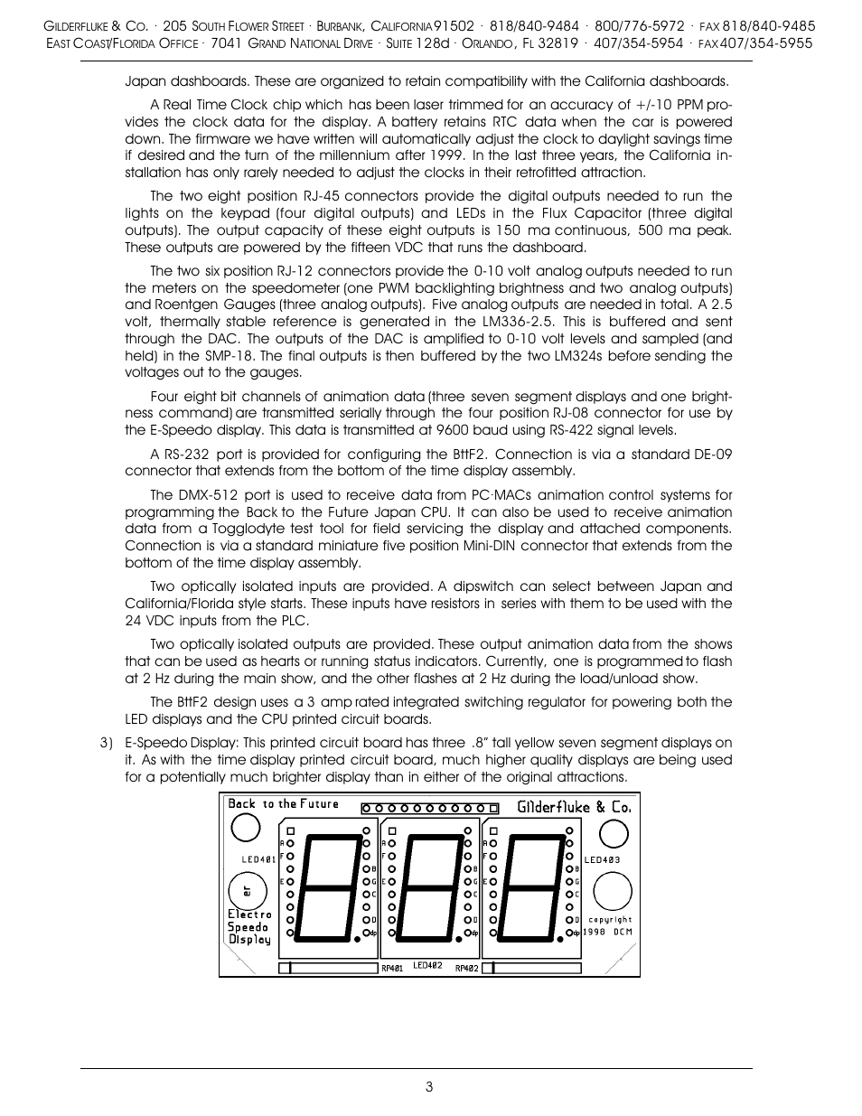 Gilderfluke&Co Back to the Future User Manual | Page 3 / 9