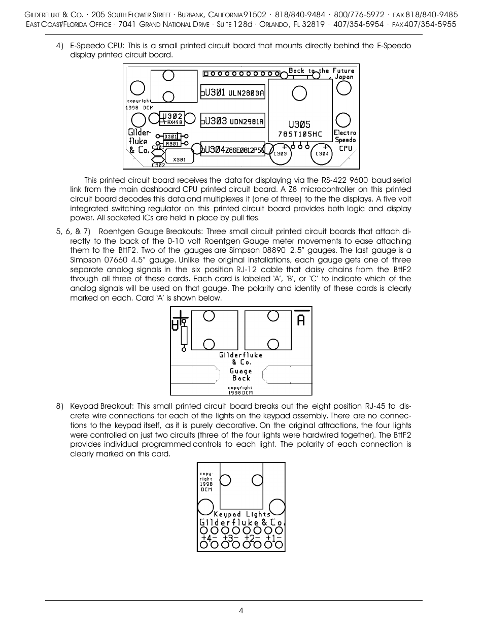 Gilderfluke&Co Back to the Future User Manual | Page 4 / 9