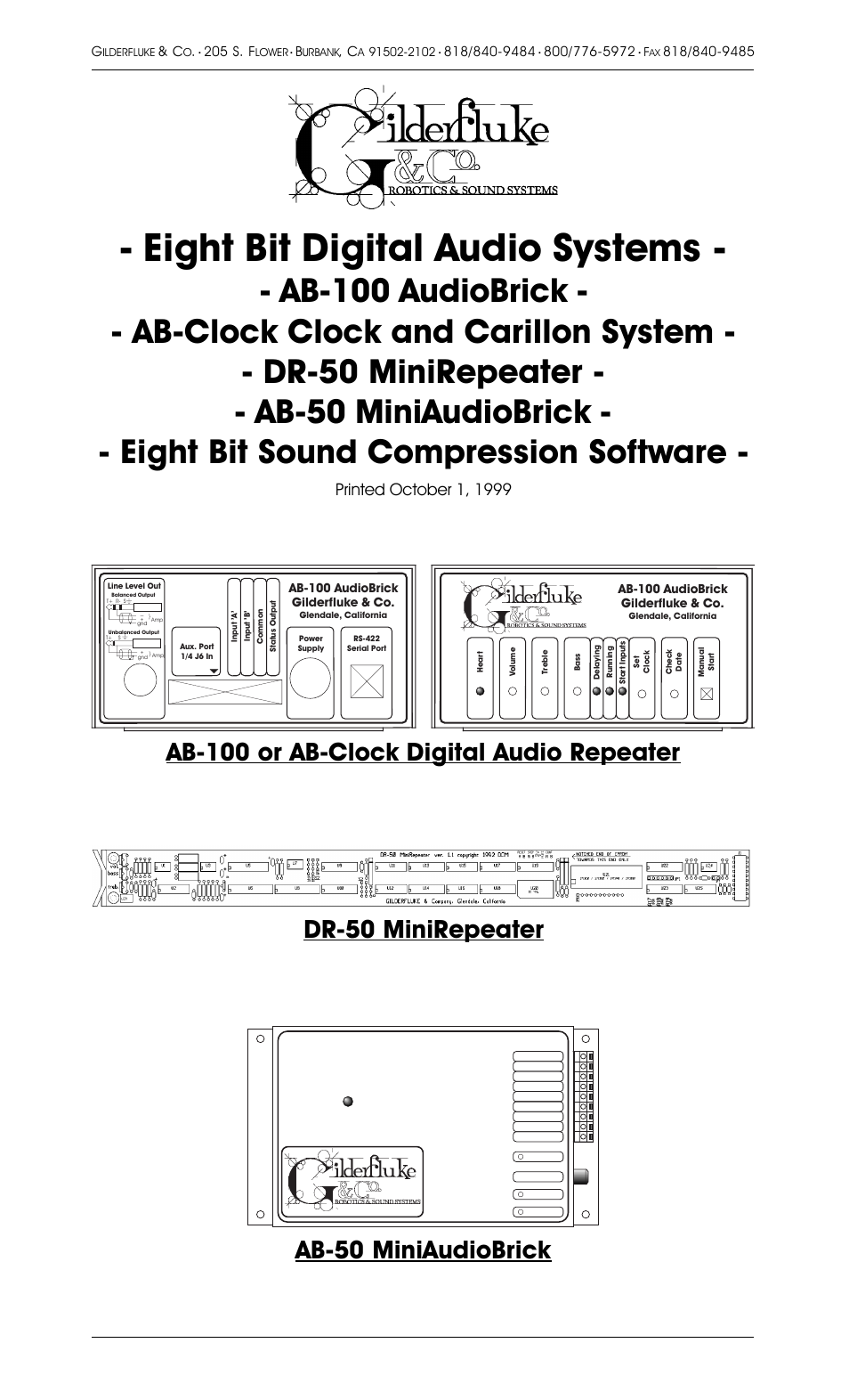 Gilderfluke&Co 8 Bit Digital Audio Systems User Manual | 80 pages