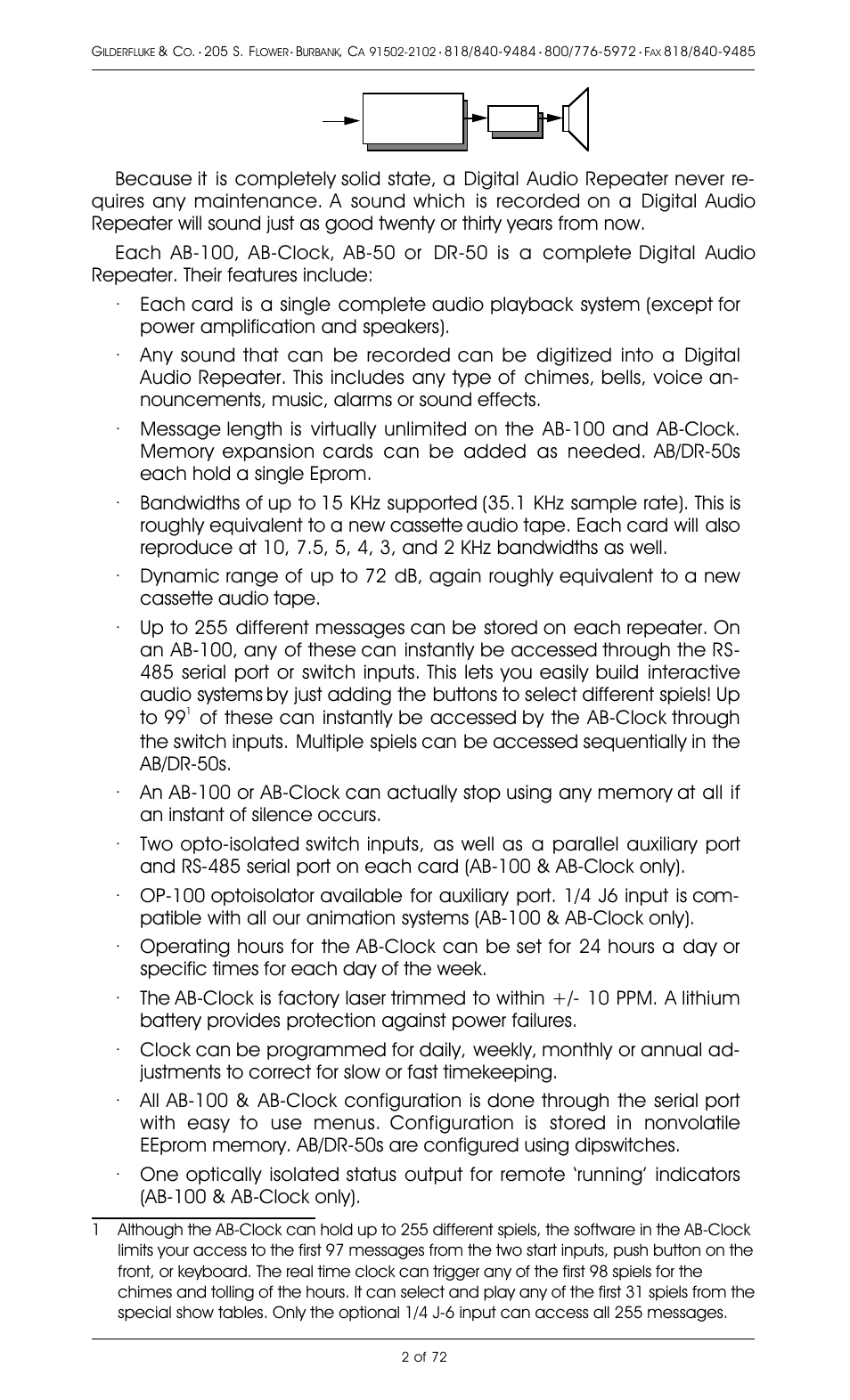 Gilderfluke&Co 8 Bit Digital Audio Systems User Manual | Page 10 / 80