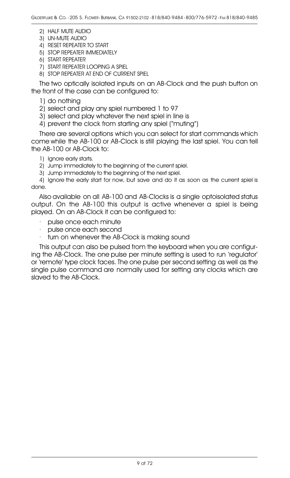 Gilderfluke&Co 8 Bit Digital Audio Systems User Manual | Page 17 / 80