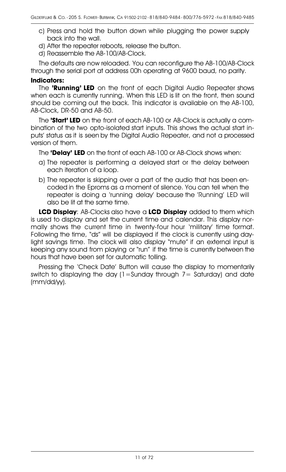 Gilderfluke&Co 8 Bit Digital Audio Systems User Manual | Page 19 / 80