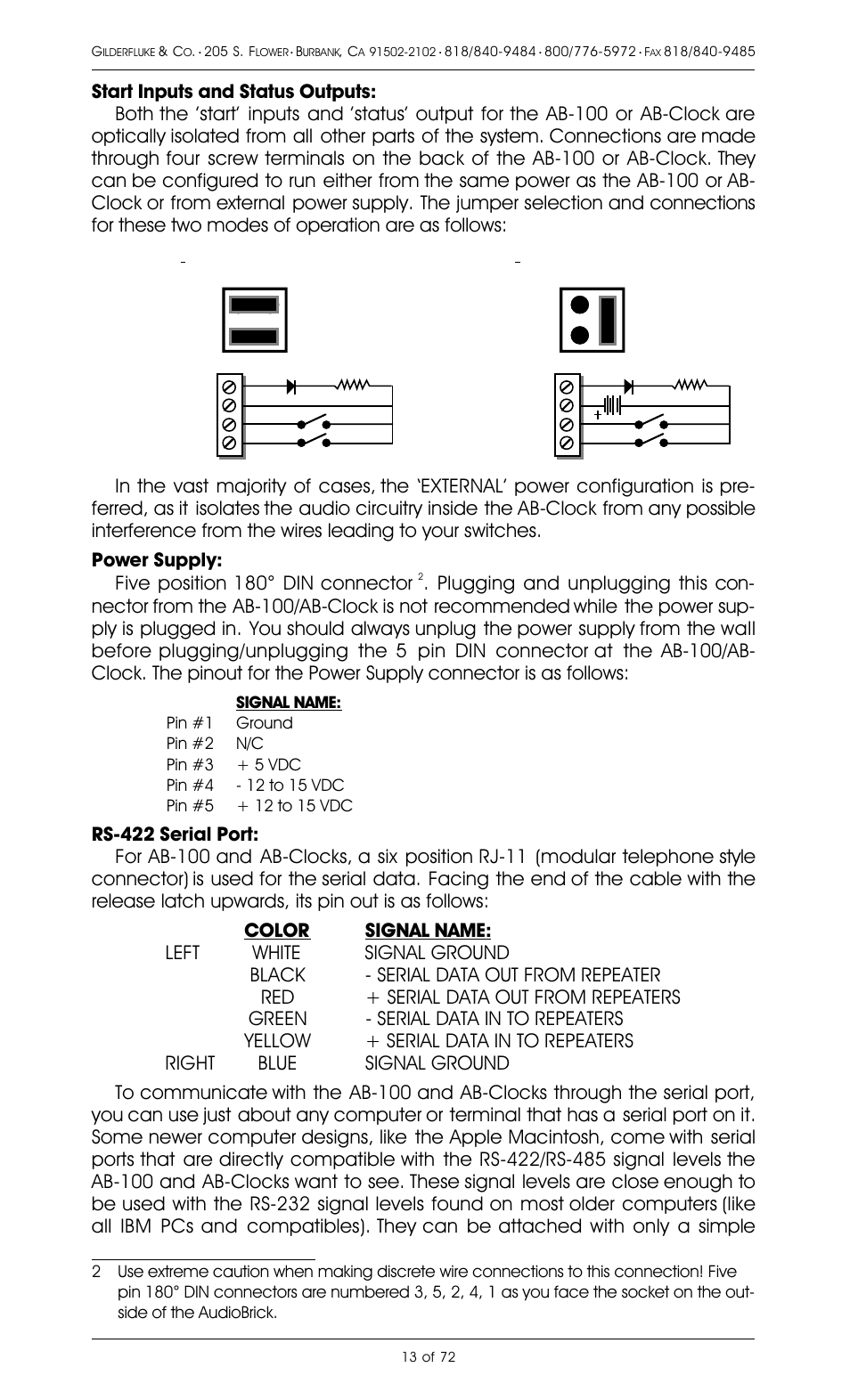 Gilderfluke&Co 8 Bit Digital Audio Systems User Manual | Page 21 / 80