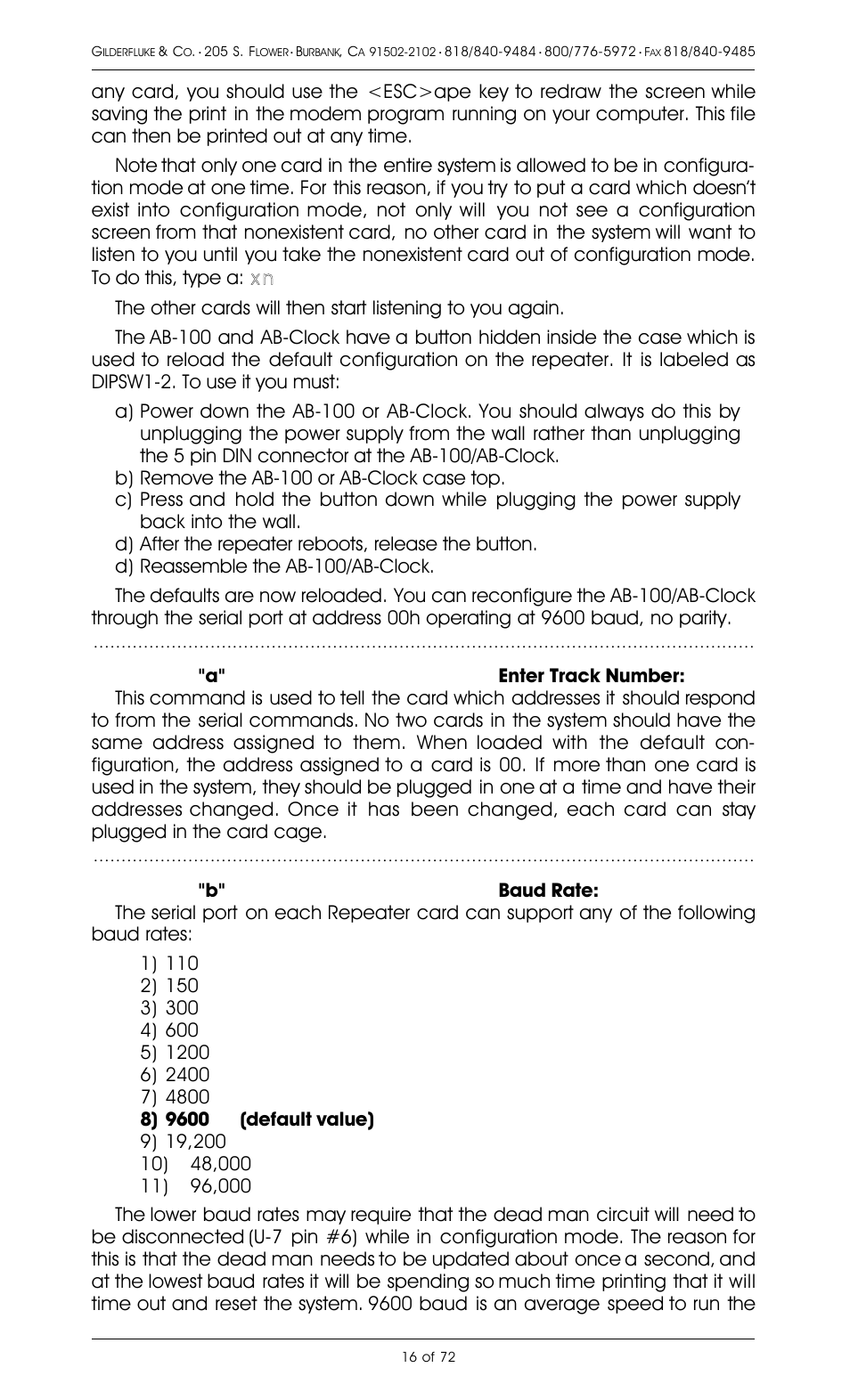 Gilderfluke&Co 8 Bit Digital Audio Systems User Manual | Page 24 / 80