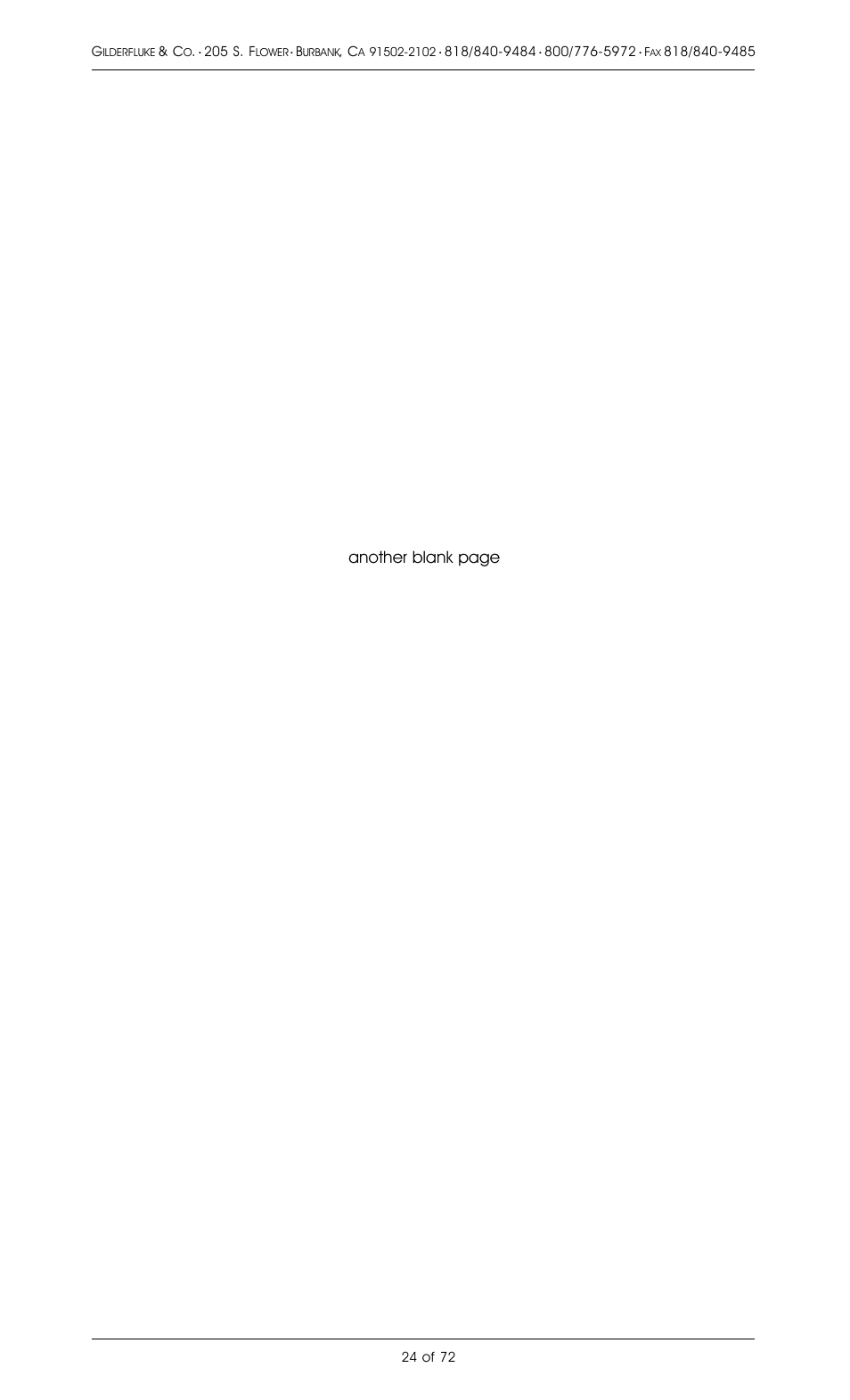 Another blank page | Gilderfluke&Co 8 Bit Digital Audio Systems User Manual | Page 32 / 80