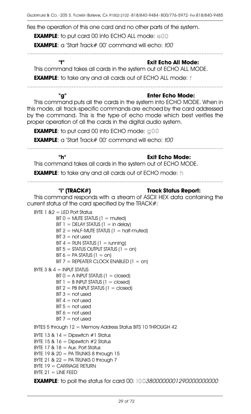 Gilderfluke&Co 8 Bit Digital Audio Systems User Manual | Page 37 / 80