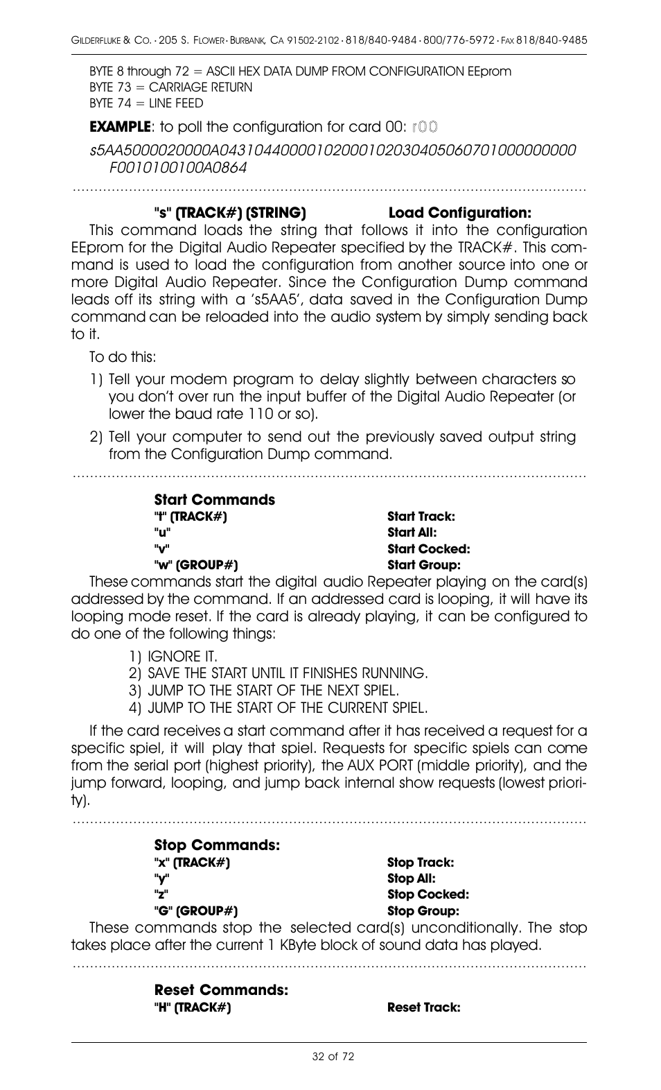 Gilderfluke&Co 8 Bit Digital Audio Systems User Manual | Page 40 / 80