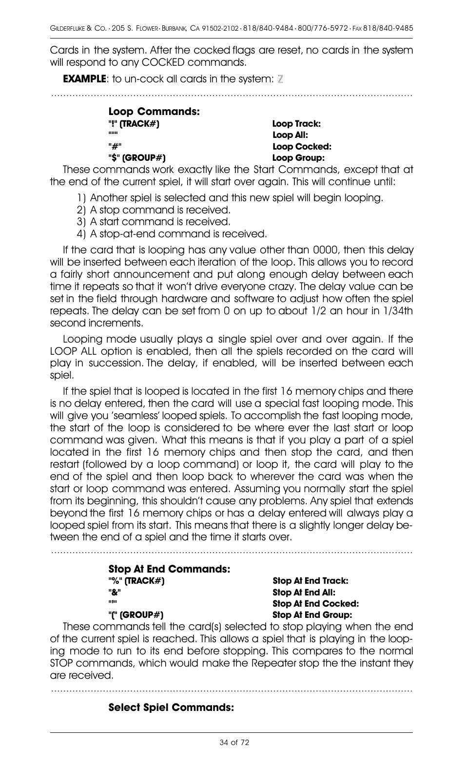Gilderfluke&Co 8 Bit Digital Audio Systems User Manual | Page 42 / 80