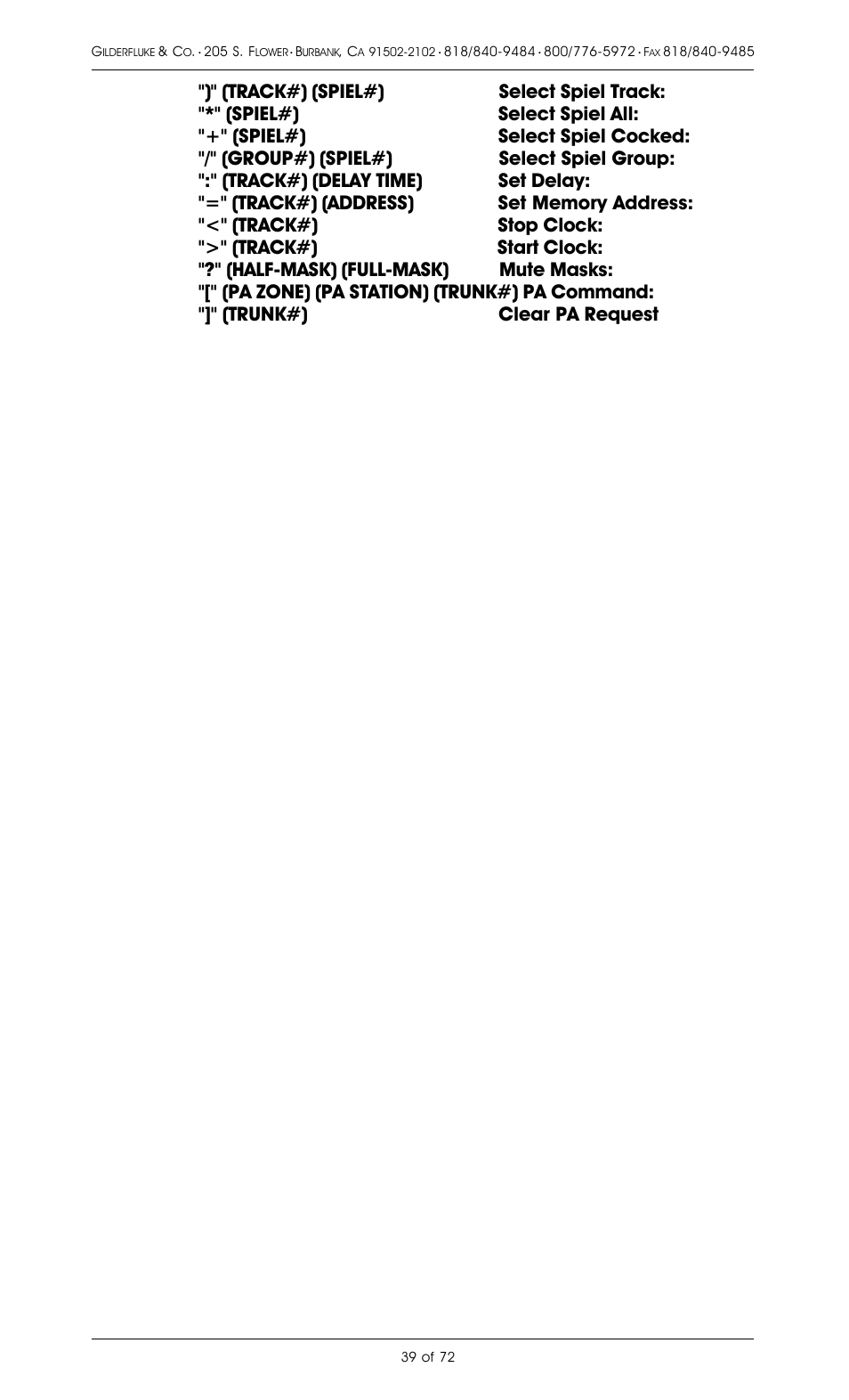 Gilderfluke&Co 8 Bit Digital Audio Systems User Manual | Page 47 / 80