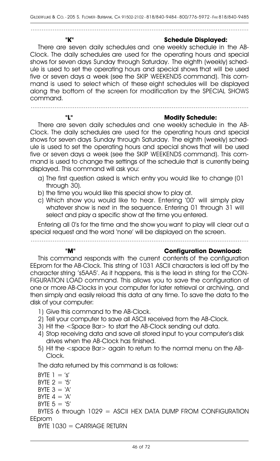 Gilderfluke&Co 8 Bit Digital Audio Systems User Manual | Page 54 / 80