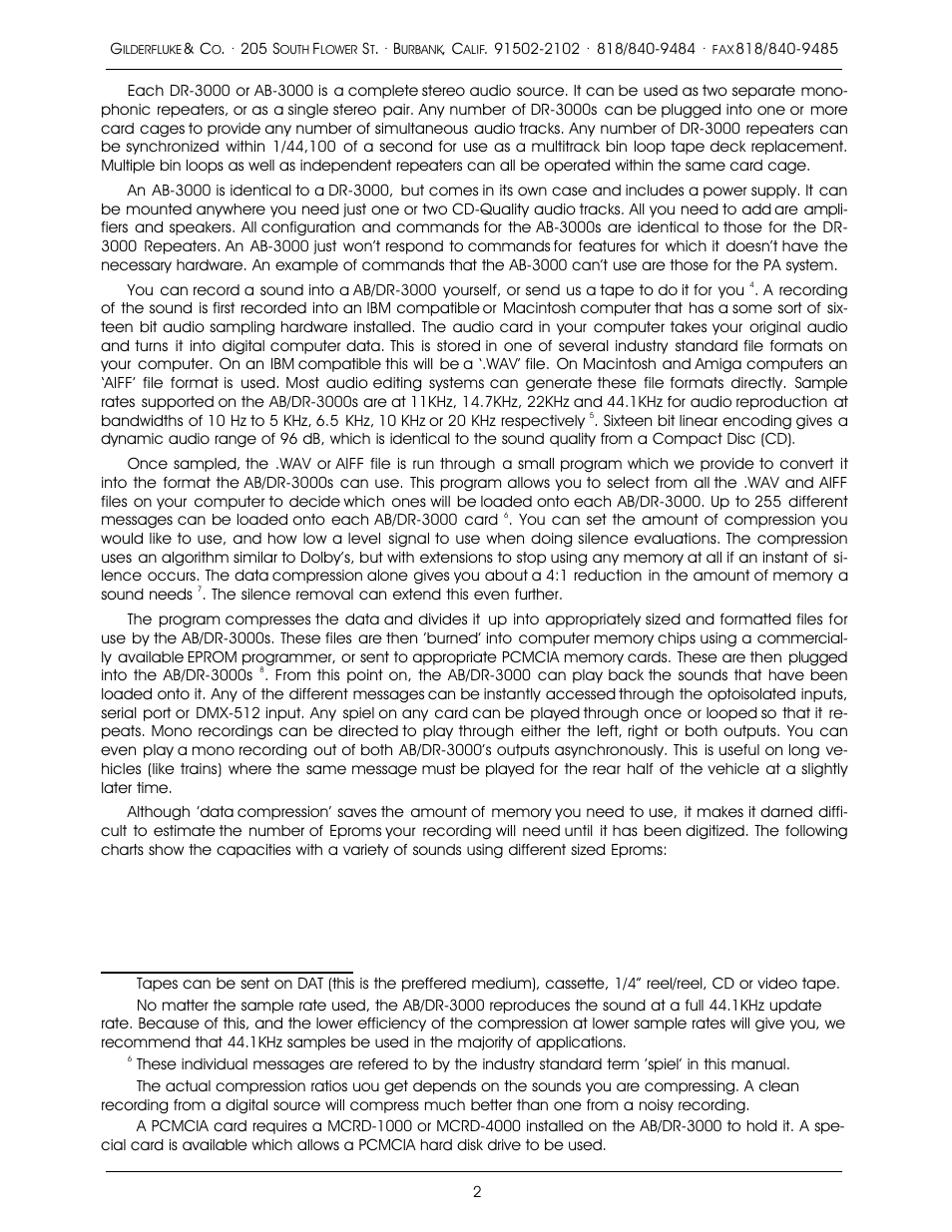 Gilderfluke&Co 16 Bit CD-Quality Digital Audio Systems User Manual | Page 10 / 100