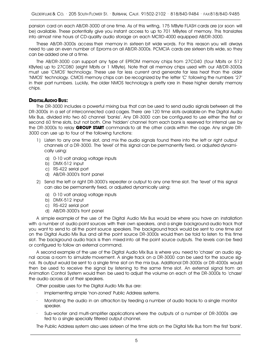 Gilderfluke&Co 16 Bit CD-Quality Digital Audio Systems User Manual | Page 13 / 100