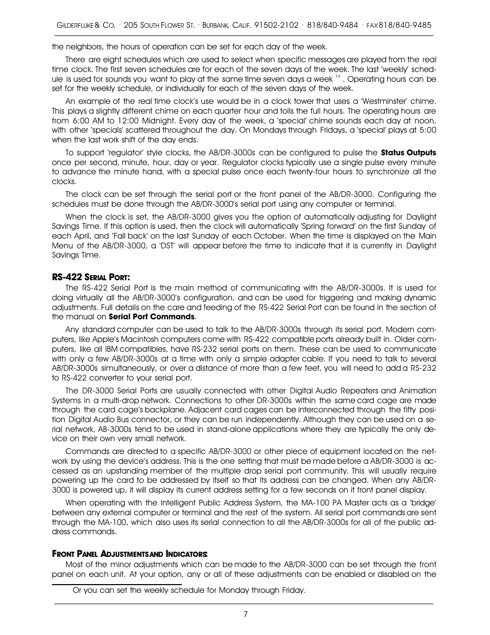 Gilderfluke&Co 16 Bit CD-Quality Digital Audio Systems User Manual | Page 15 / 100