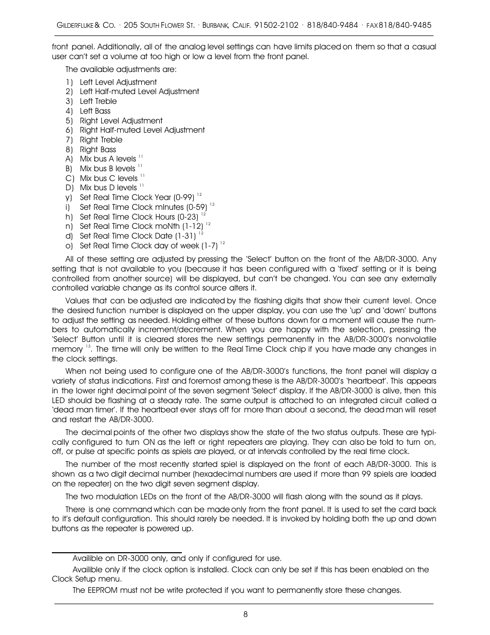 Gilderfluke&Co 16 Bit CD-Quality Digital Audio Systems User Manual | Page 16 / 100