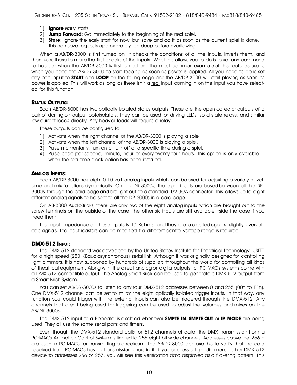 Gilderfluke&Co 16 Bit CD-Quality Digital Audio Systems User Manual | Page 18 / 100