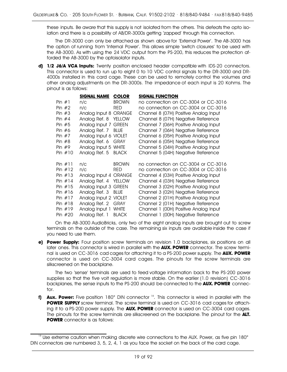 Gilderfluke&Co 16 Bit CD-Quality Digital Audio Systems User Manual | Page 27 / 100