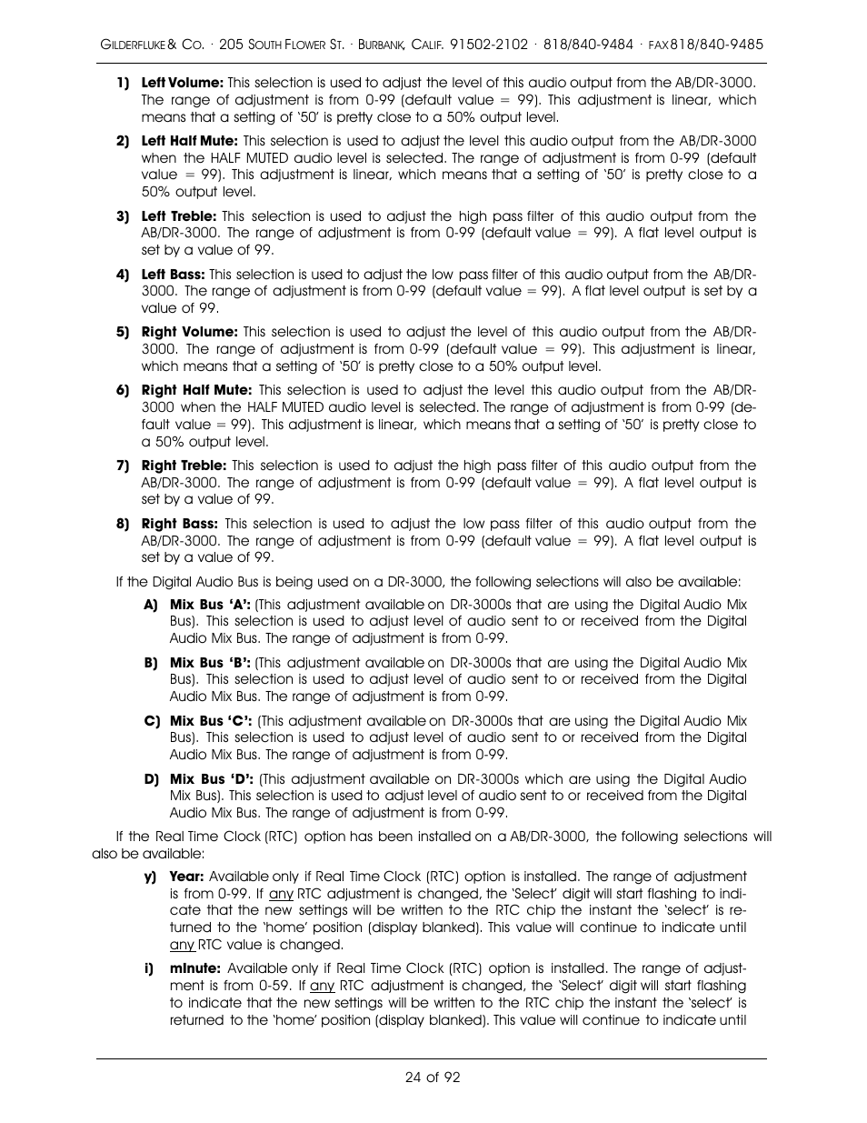 Gilderfluke&Co 16 Bit CD-Quality Digital Audio Systems User Manual | Page 32 / 100