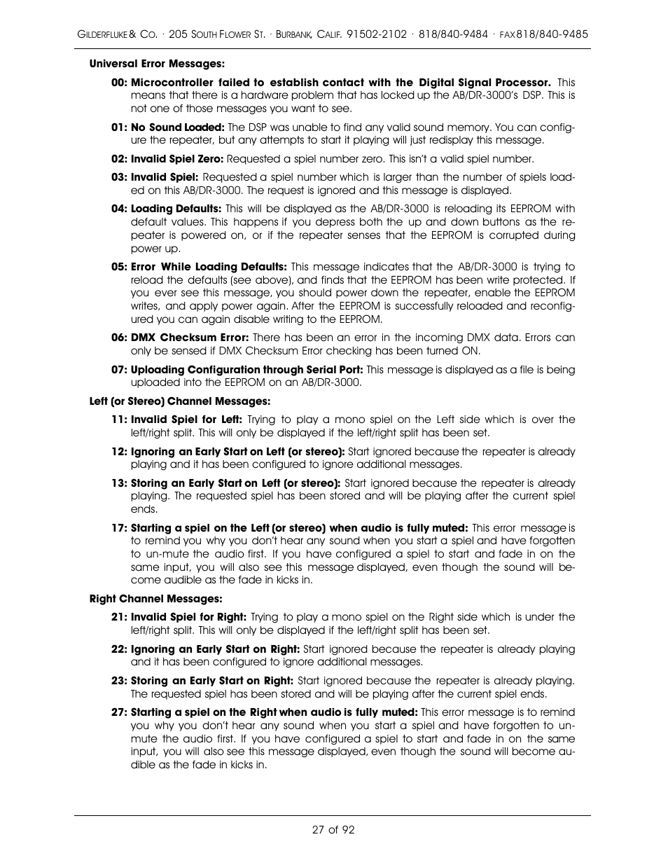 Gilderfluke&Co 16 Bit CD-Quality Digital Audio Systems User Manual | Page 35 / 100
