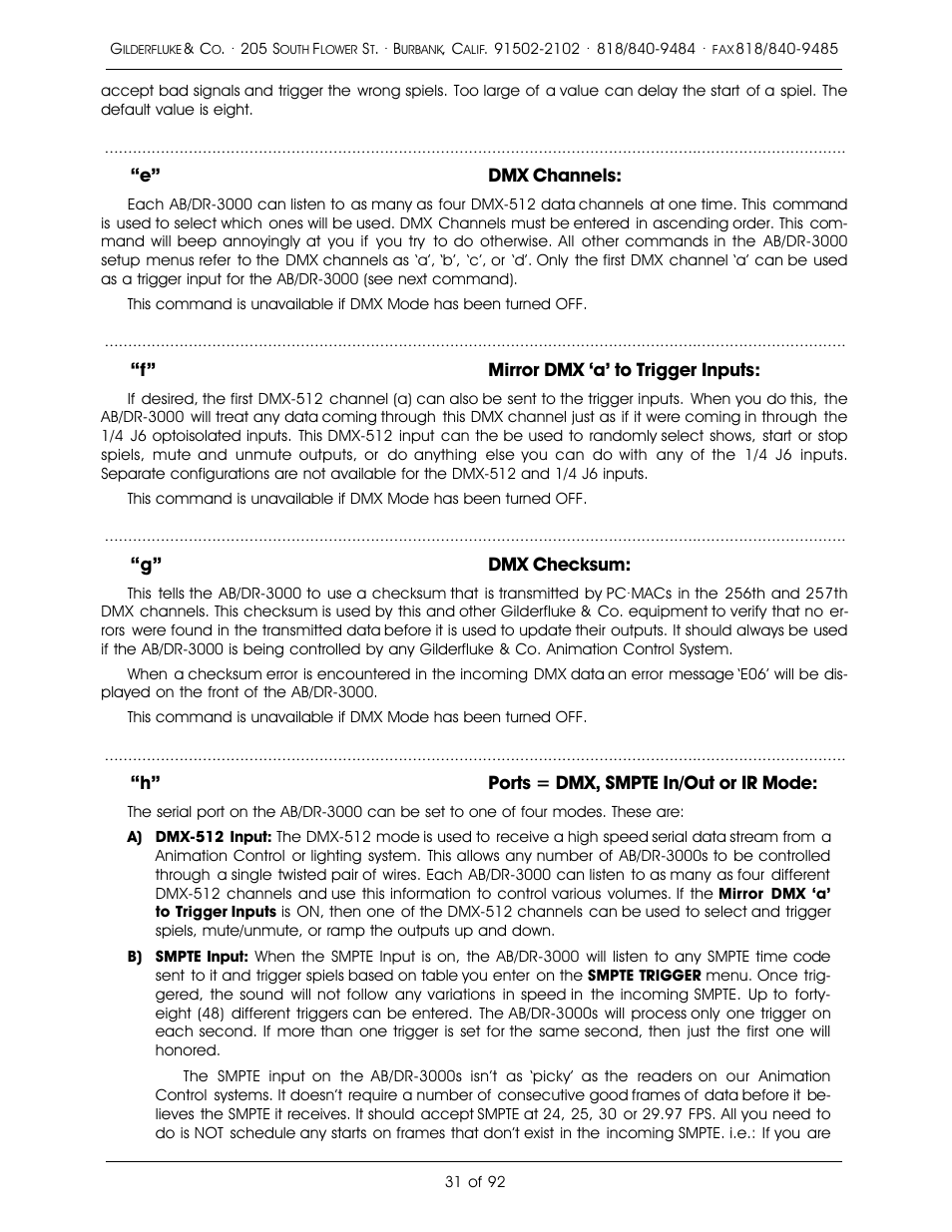 Gilderfluke&Co 16 Bit CD-Quality Digital Audio Systems User Manual | Page 39 / 100