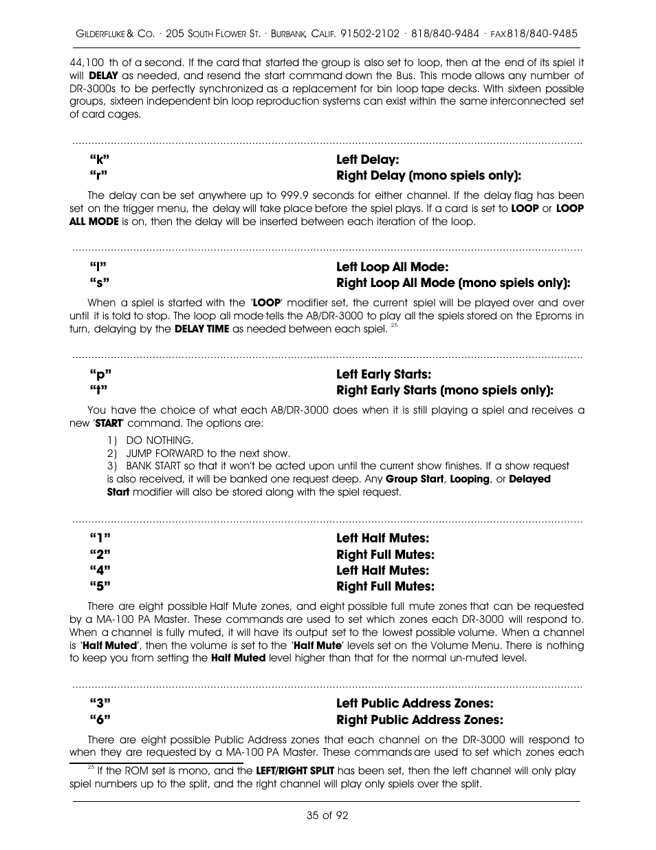Gilderfluke&Co 16 Bit CD-Quality Digital Audio Systems User Manual | Page 43 / 100