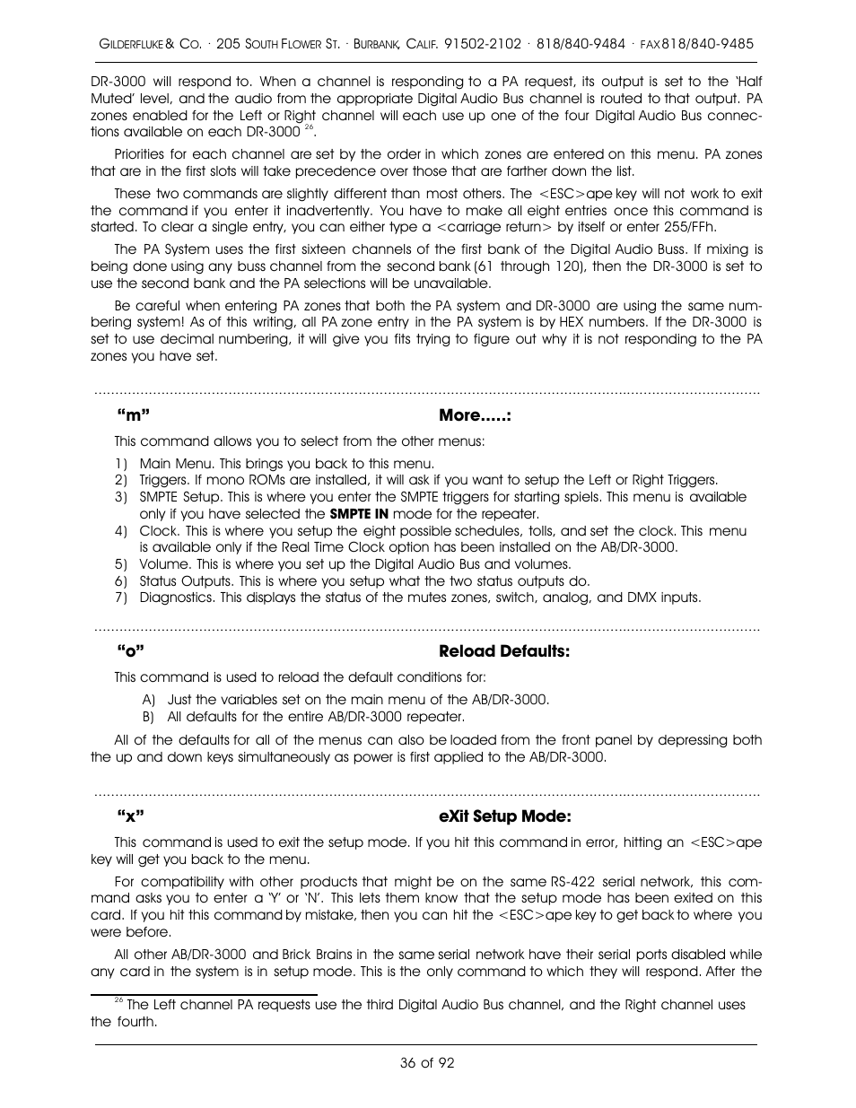 Gilderfluke&Co 16 Bit CD-Quality Digital Audio Systems User Manual | Page 44 / 100