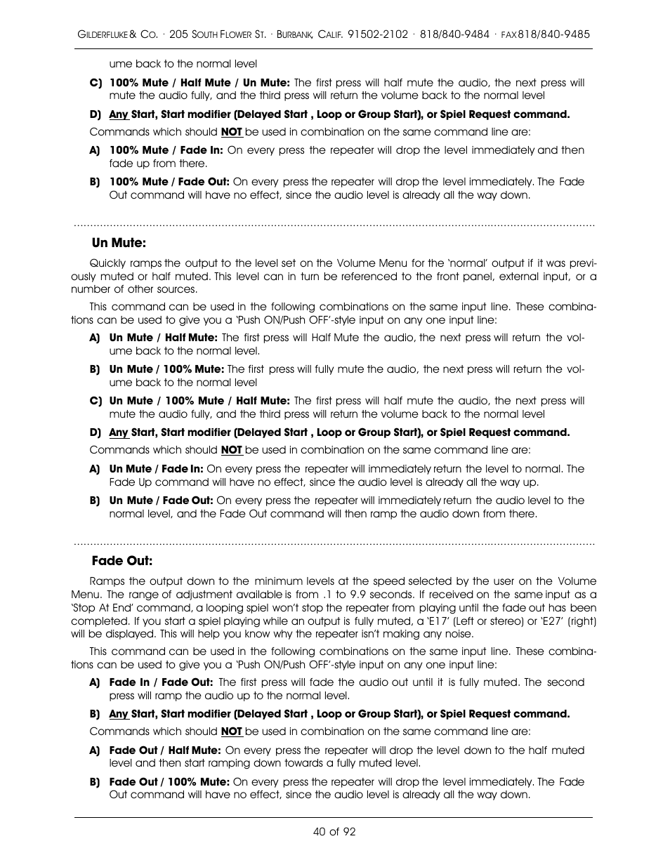 Gilderfluke&Co 16 Bit CD-Quality Digital Audio Systems User Manual | Page 48 / 100