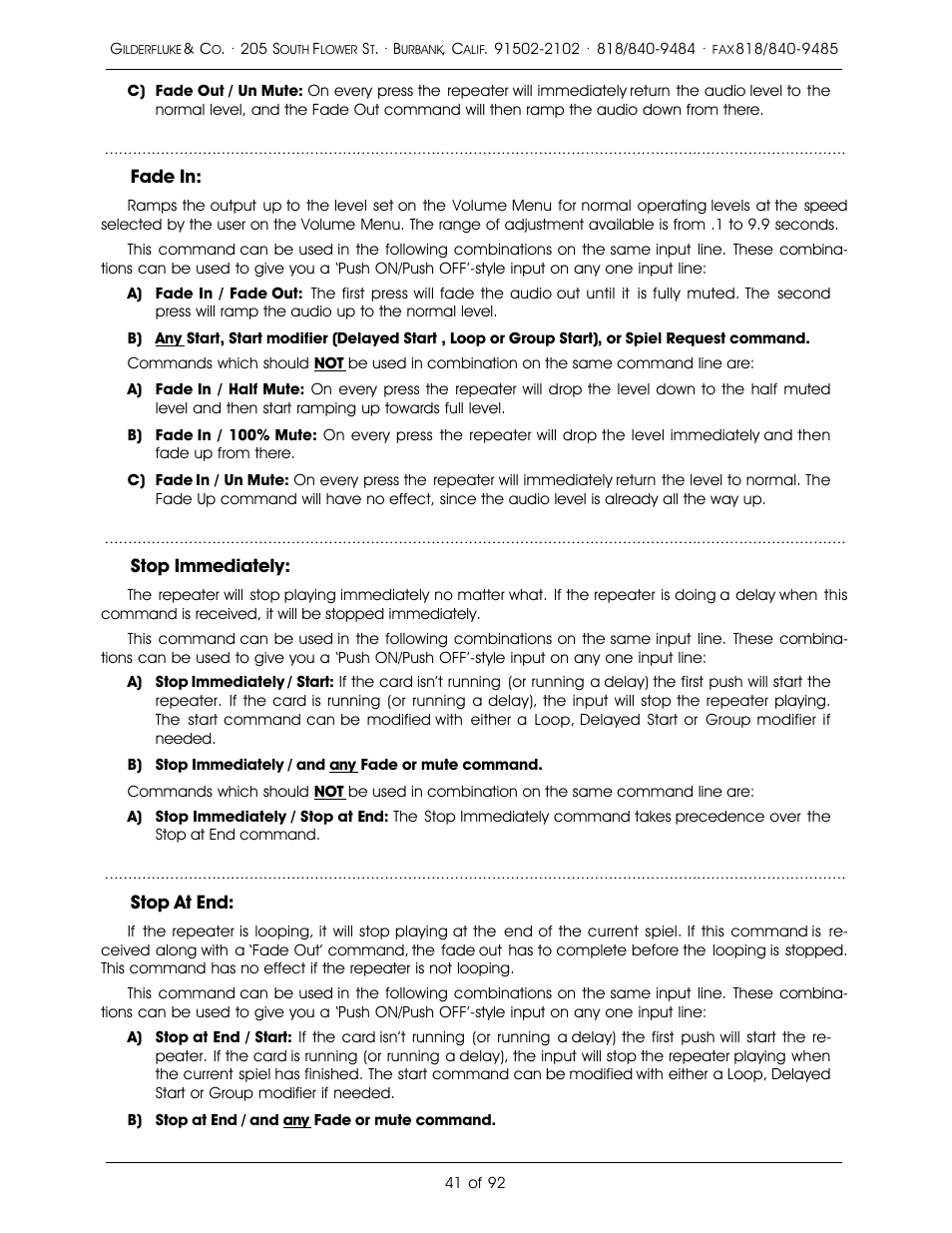 Gilderfluke&Co 16 Bit CD-Quality Digital Audio Systems User Manual | Page 49 / 100