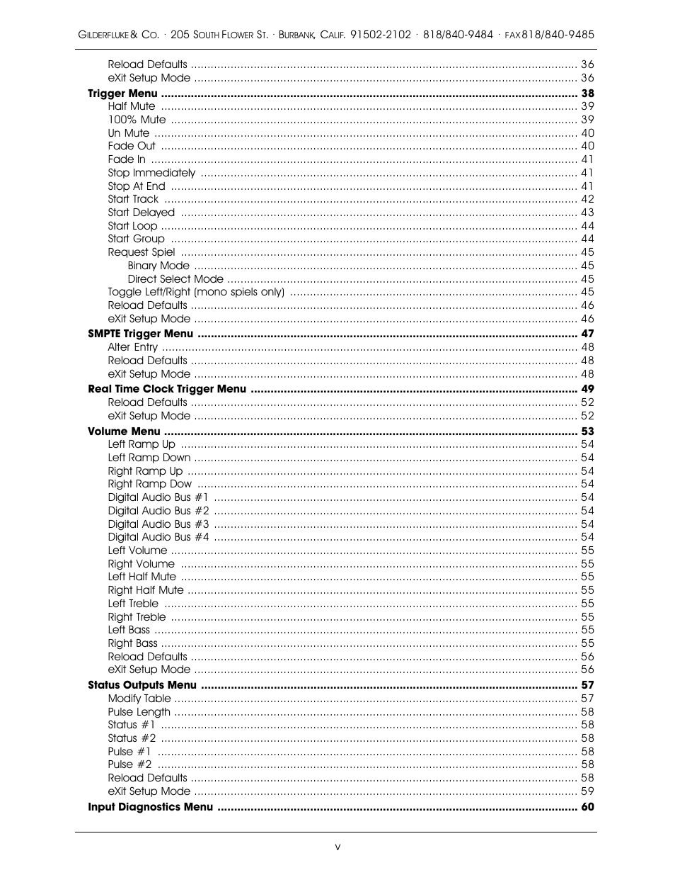 Gilderfluke&Co 16 Bit CD-Quality Digital Audio Systems User Manual | Page 5 / 100