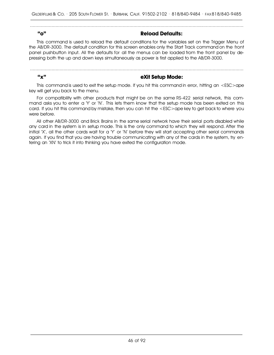 Gilderfluke&Co 16 Bit CD-Quality Digital Audio Systems User Manual | Page 54 / 100