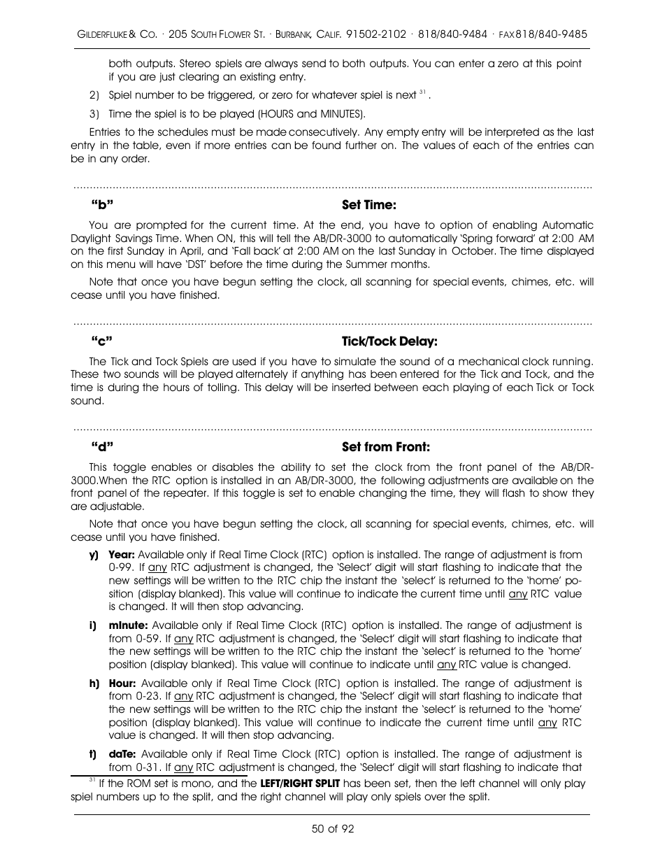 Gilderfluke&Co 16 Bit CD-Quality Digital Audio Systems User Manual | Page 58 / 100