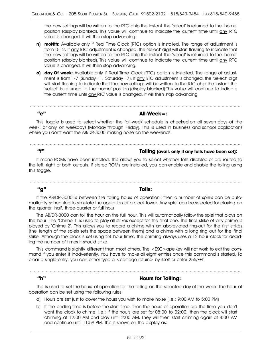 Gilderfluke&Co 16 Bit CD-Quality Digital Audio Systems User Manual | Page 59 / 100