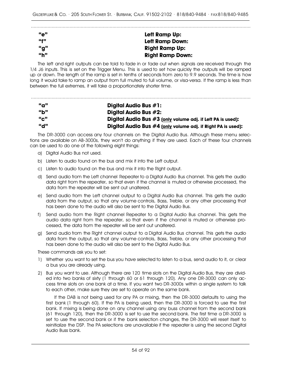 Gilderfluke&Co 16 Bit CD-Quality Digital Audio Systems User Manual | Page 62 / 100