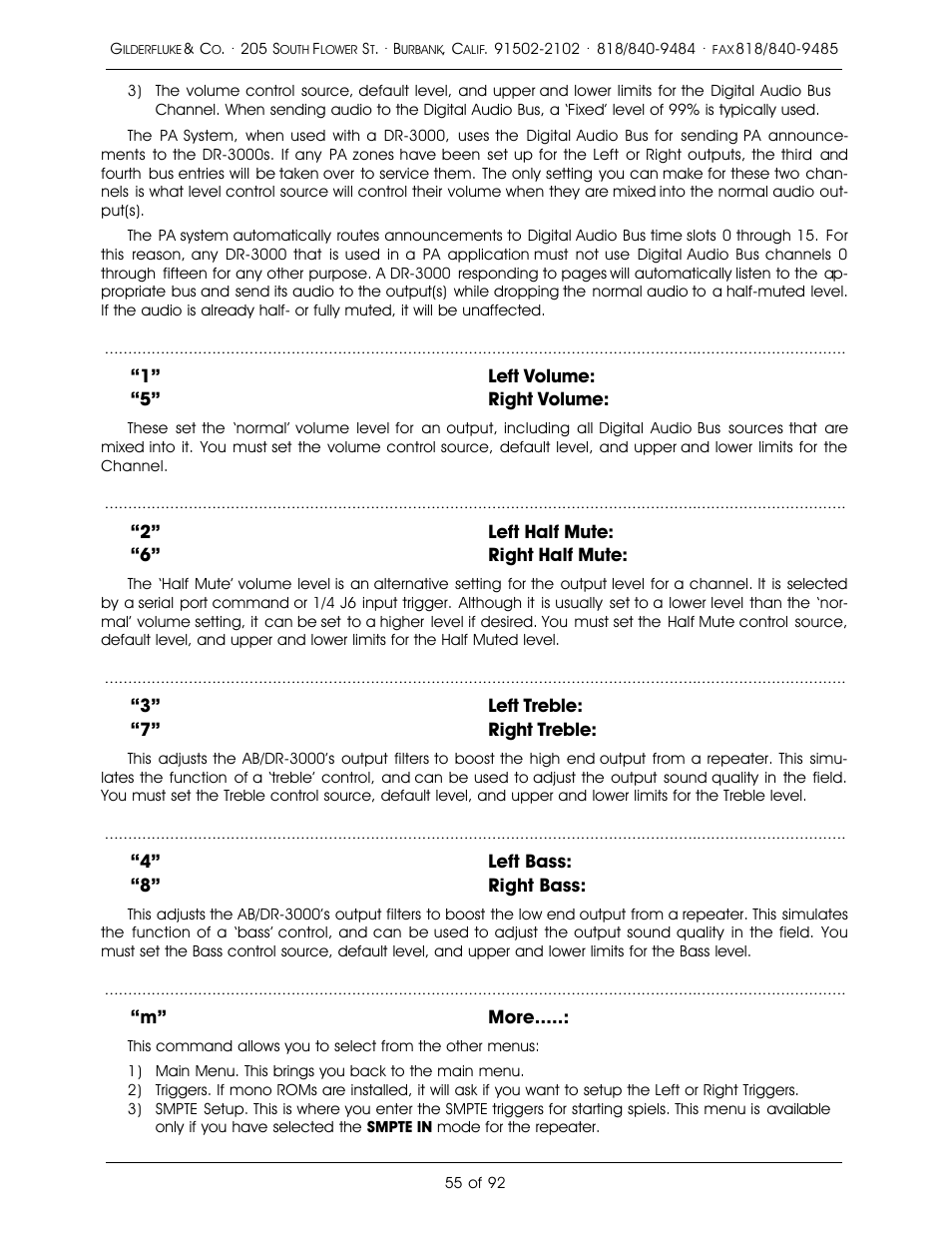 Gilderfluke&Co 16 Bit CD-Quality Digital Audio Systems User Manual | Page 63 / 100