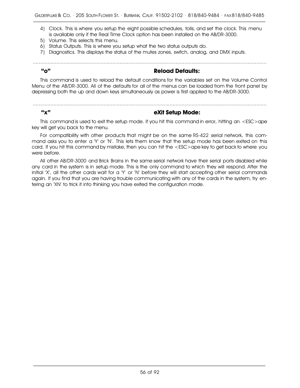 Gilderfluke&Co 16 Bit CD-Quality Digital Audio Systems User Manual | Page 64 / 100