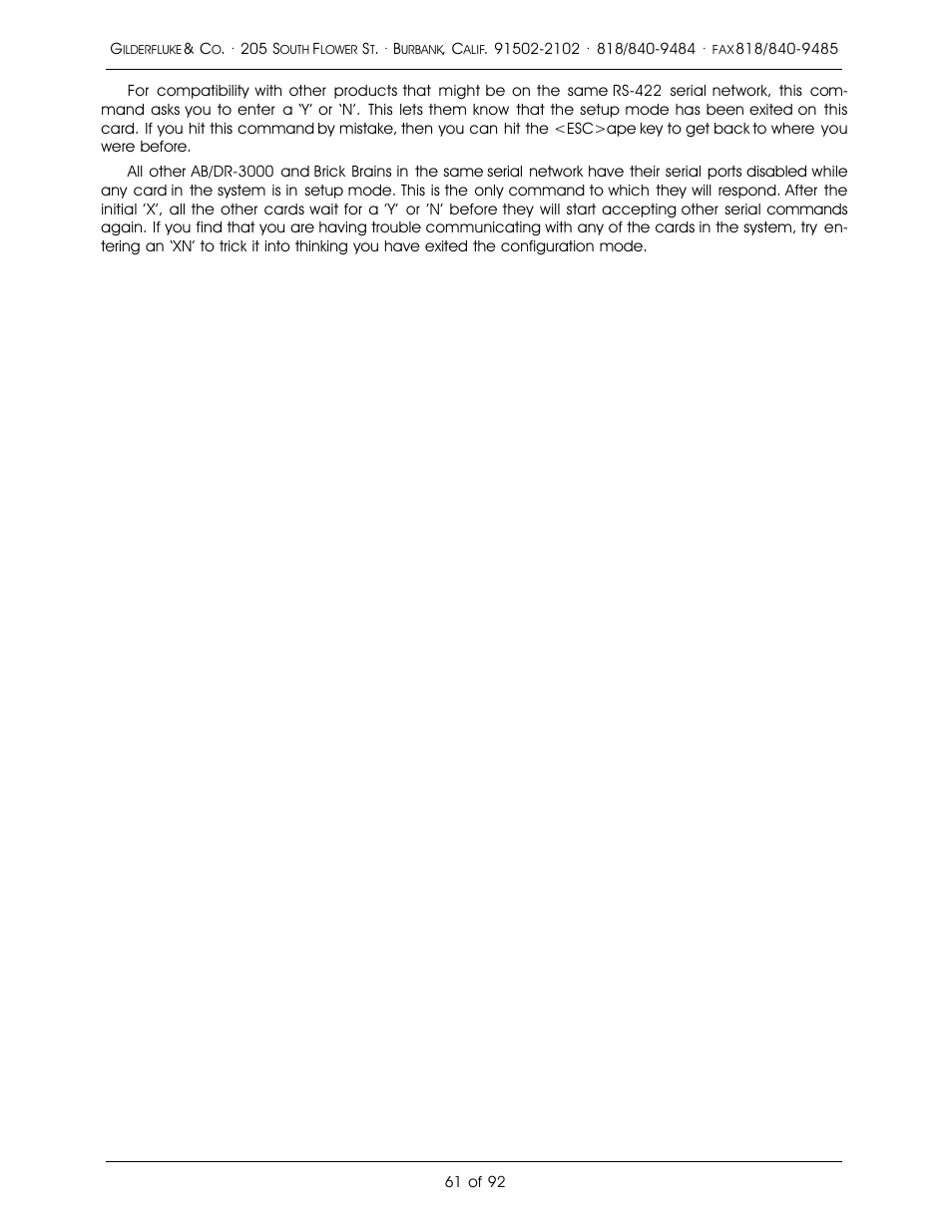 Gilderfluke&Co 16 Bit CD-Quality Digital Audio Systems User Manual | Page 69 / 100