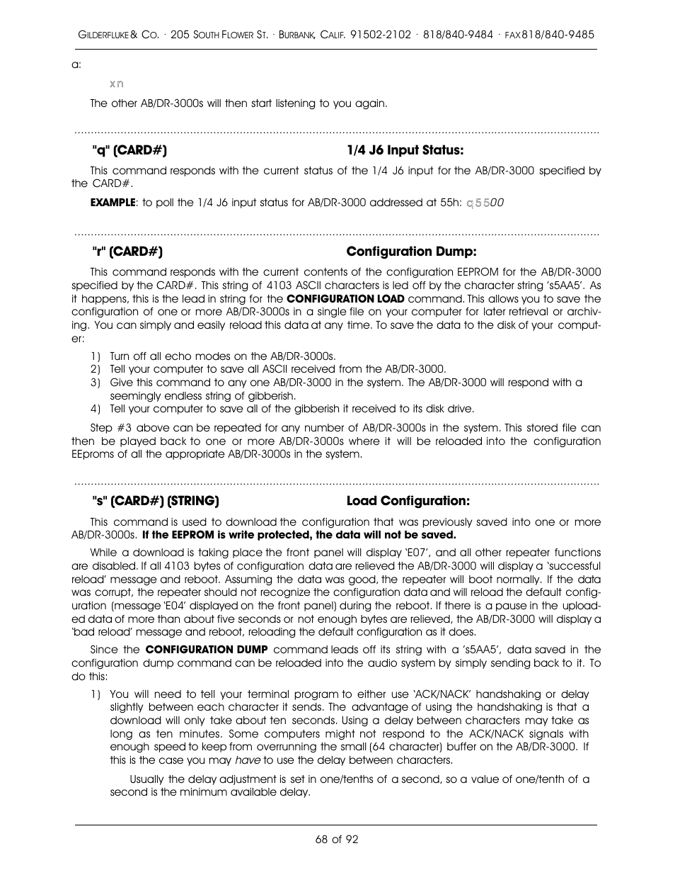 Gilderfluke&Co 16 Bit CD-Quality Digital Audio Systems User Manual | Page 76 / 100