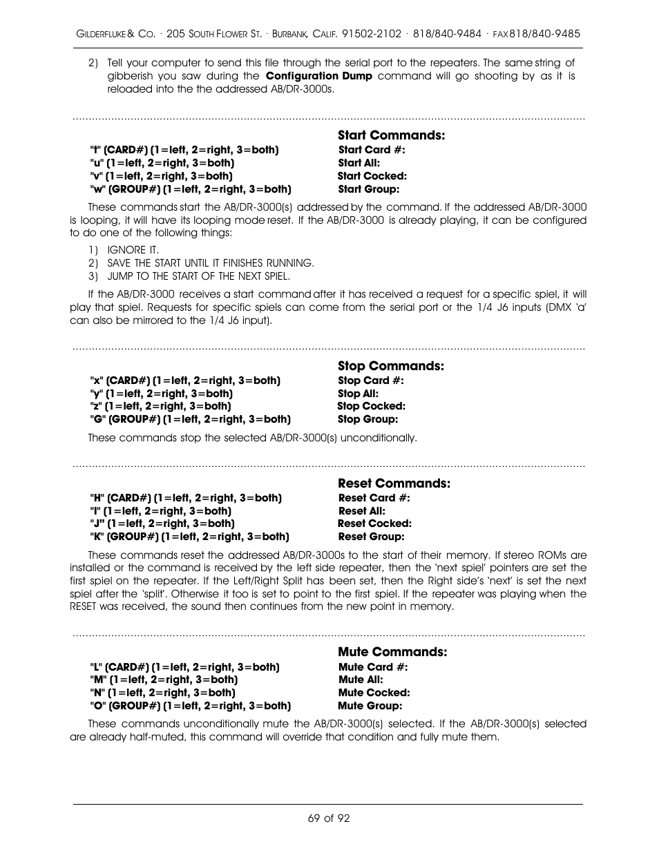 Gilderfluke&Co 16 Bit CD-Quality Digital Audio Systems User Manual | Page 77 / 100