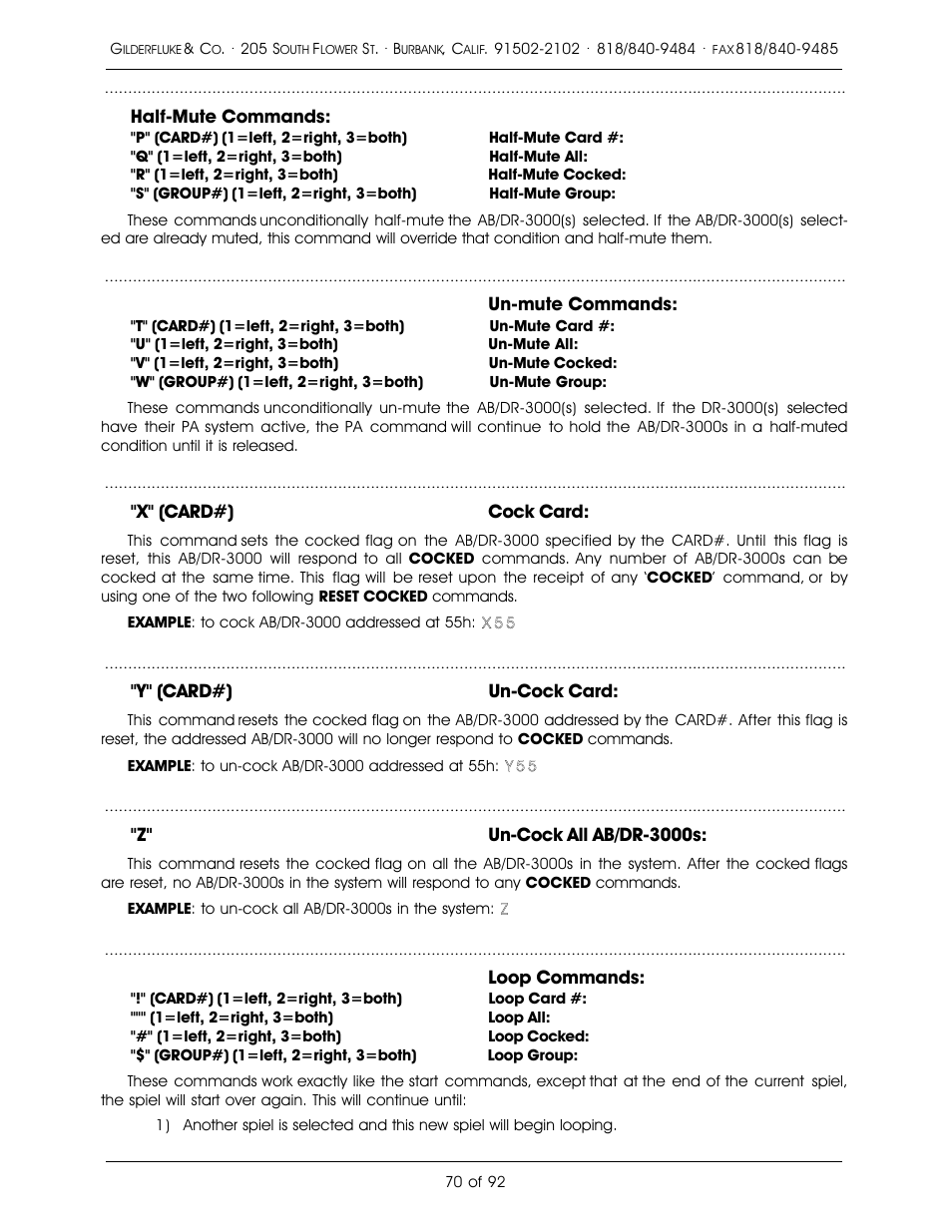 Gilderfluke&Co 16 Bit CD-Quality Digital Audio Systems User Manual | Page 78 / 100