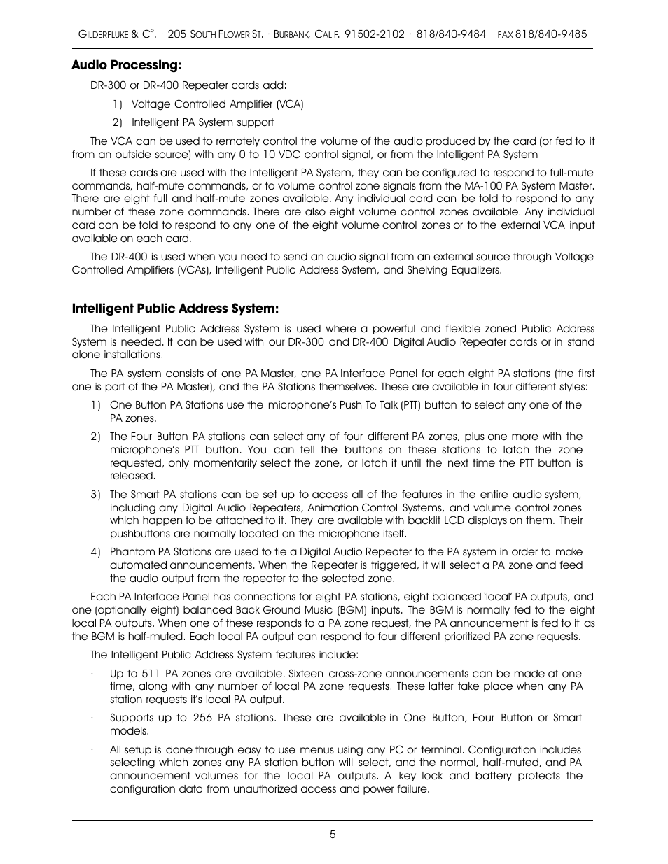 Gilderfluke&Co old MACs 8 bit Digital Audio System User Manual | Page 15 / 110