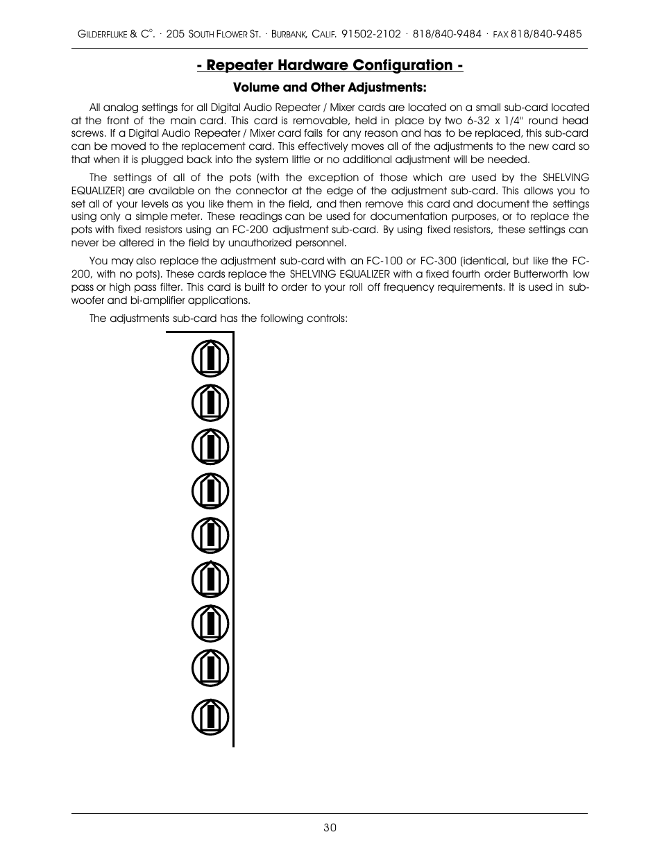 Repeater hardware configuration | Gilderfluke&Co old MACs 8 bit Digital Audio System User Manual | Page 40 / 110