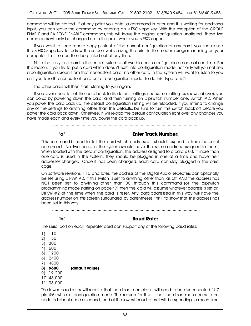 Gilderfluke&Co old MACs 8 bit Digital Audio System User Manual | Page 46 / 110