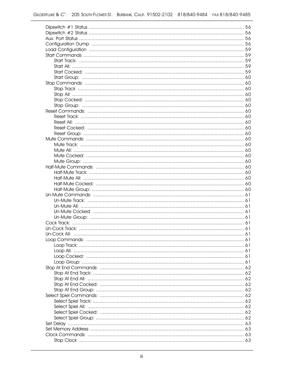 Gilderfluke&Co old MACs 8 bit Digital Audio System User Manual | Page 5 / 110