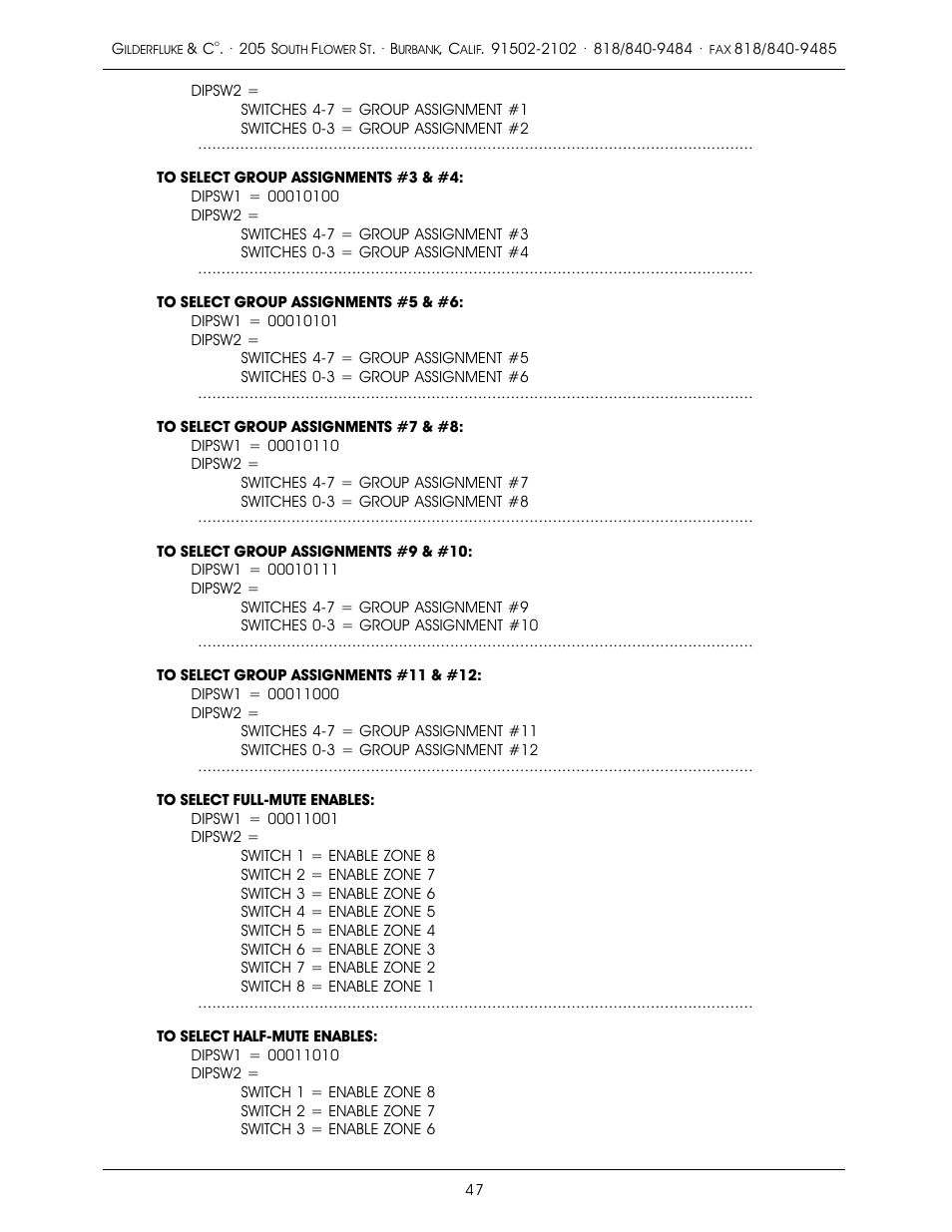 Gilderfluke&Co old MACs 8 bit Digital Audio System User Manual | Page 57 / 110